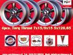 4 Stk Felgen Torq Thrust 7x15 ET-5+8x15 ET0 5x120. in Grenzach-Wyhlen (Lokalität)
