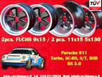 4 Stk Porsche 911 SC RS Turbo Felgen 9x15 + 11x15 in Grenzach-Wyhlen (Lokalität)