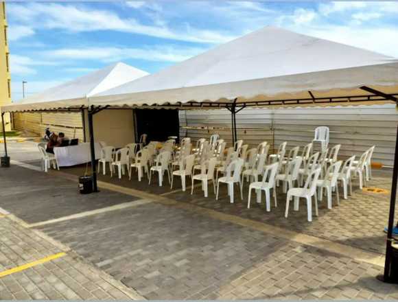 Alquiler de carpas 4x4 y 6x6 lona blanca en Barranquilla (Municipio)