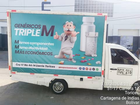 Servicio carro valla para activación de marca en Cartagena (Municipio)