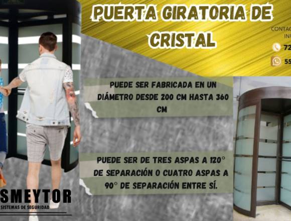 PUERTA GIRATORIA CRISTAL