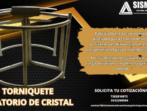 TORNIQUETE GIRATORIO DE CRISTAL en Azcapotzalco (Municipio)