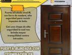 PUERTA BLINDADA CON TERMINACIÓN EN MADERA