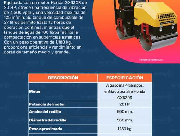 Rodillo RV-15: Máxima Fuerza y Rendimiento en Obra en Tecámac (Municipio)