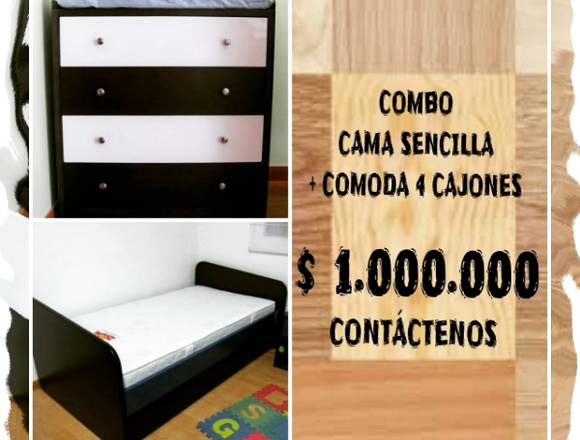 Cama sencilla + combiador 4 cajones en Boyacá (Municipio)