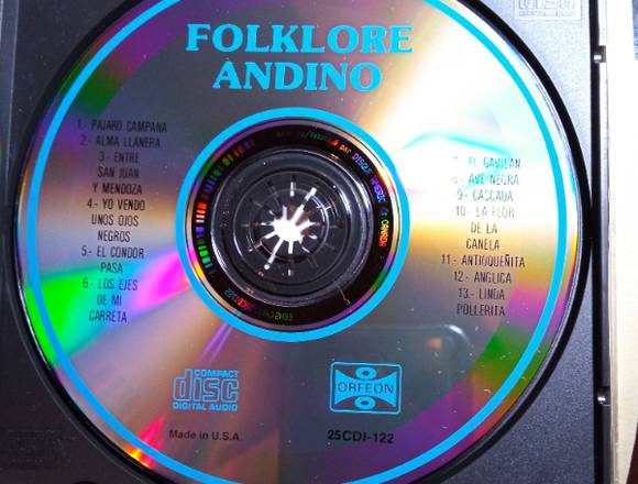 FOLKLORE ANDINO, CD ORIGINAL en Santiago (Comuna)