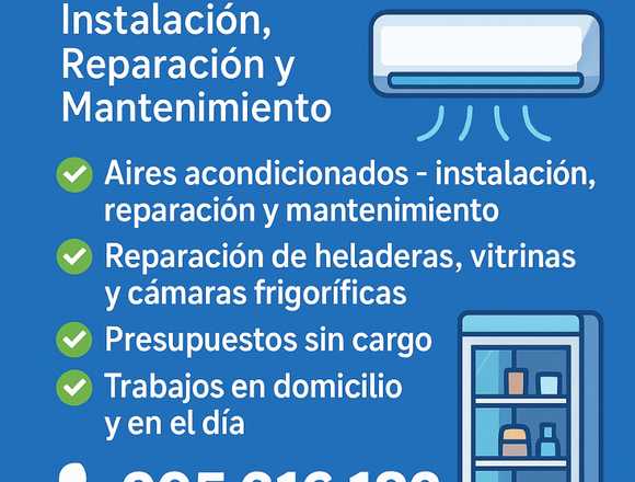 Técnico de heladeras aire acondicionado en Rivera (Localidad)