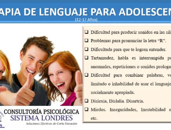 TERAPIA DE LENGUAJE PARA ADOLESCENTES