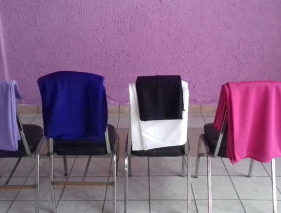 Lote de manteles redondos, con moños y servilletas en Tecámac (Municipio)
