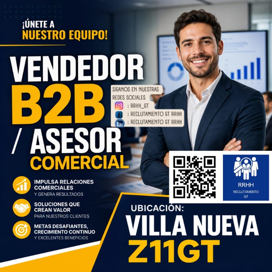 VENDEDORES ASESOR DE VENTAS ENCARGADO DE TIENDA en Ciudad de Guatemala (Municipio)