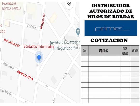 hilos para bordar marca prime en Empalme (Cantón)