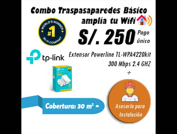 Extensor Wifi Tp-link Tl-wpa4220 Kit + Instalación en San Borja (Lima 41) (Distrito)