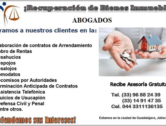 Abogados de Recuperación de Bienes Inmuebles en Ojuelos de Jalisco (Municipio)
