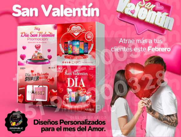 Diseños de Flyer San Valentín en Chincha Alta (Distrito)