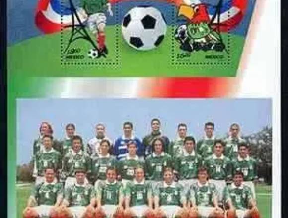 TIMBRES POSTALES SELECCION MEXICANA FUTBOL