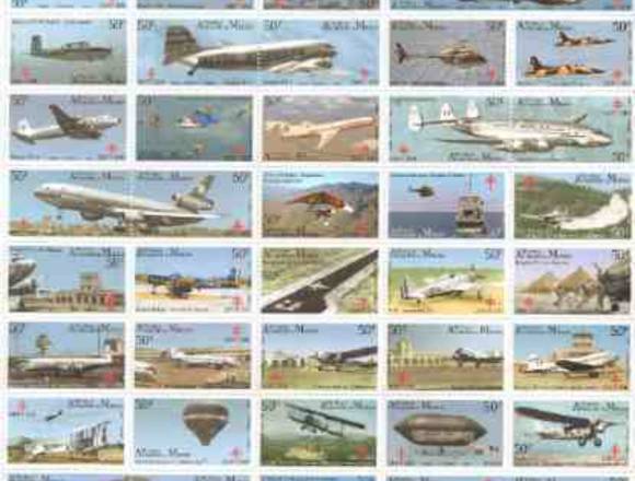 TIMBRES POSTALES CENTENARIO DE LA AVIACION en Coyoacán (Municipio)