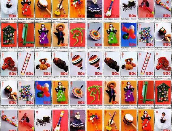 TIMBRES POSTALES JUGUETES MEXICANOS