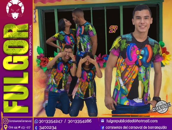 camisetas de carnaval en Barranquilla (Municipio)