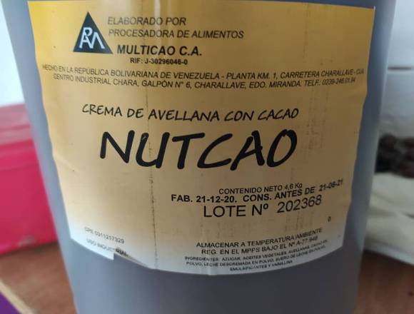 Nutcao, chocolate de 4.6kg en Libertador (Municipio)