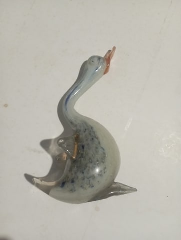Par de patos de vidrio soplado estilo Murano en San Gregorio de Polanco (Localidad)