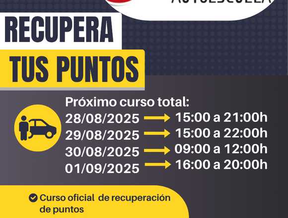 CURSO OFICIAL DE RECUPERACIÓN DE PUNTOS