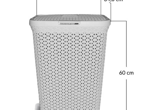 Canasto Cesto Para Ropa Sucia Baño Plastico Ratan