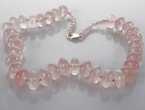Collar de mujer de cuarzo rosa y plata en Vila-Real (Municipio)