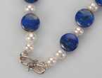 Collar para mujer de lapislázuli y perlas en Vila-Real (Municipio)