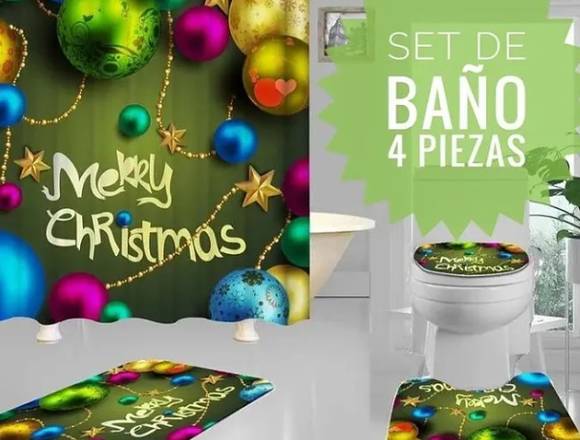 Set de baño navideños de 4 piezas en Santo Domingo Norte (Municipio)