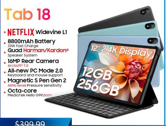 Blackview Tab 18 Tablet PC 12'' 2.4K FHD in Beverly Hills (Locality)
