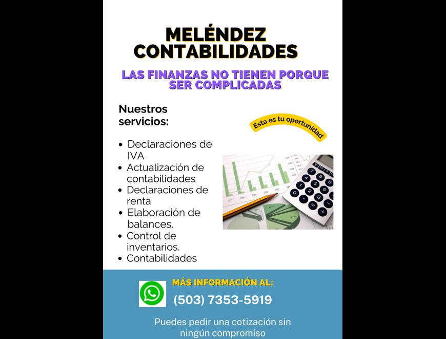 SERVICIOS CONTABLES Y TRIBUTARIOS en San Salvador (Municipio)