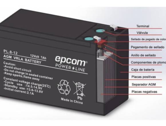 Batería AGM / VRLA / 12 Vcd / 7 Ah TAMAÑO ESTANDAR