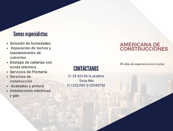 Servicios de destape con sonda eléctrica en Pereira (Municipio)