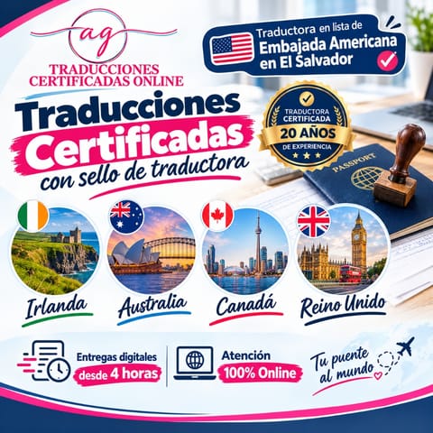 Canadá, Reino Unido, Irlanda y Australia - Traducciones Certificadas en Apopa (Municipio)