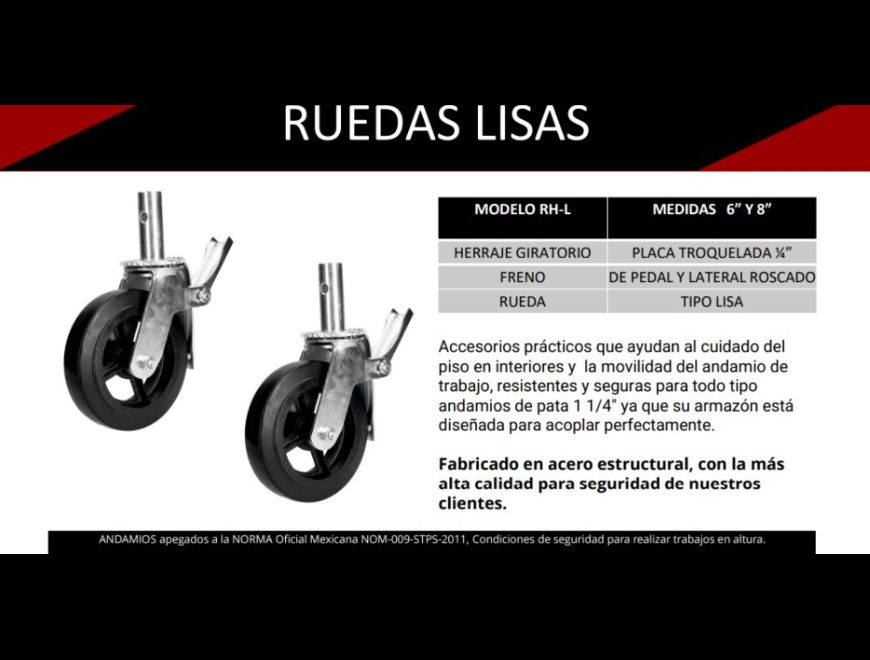 Herramienta y Equipos-Ruedas Lisas Ifamsa