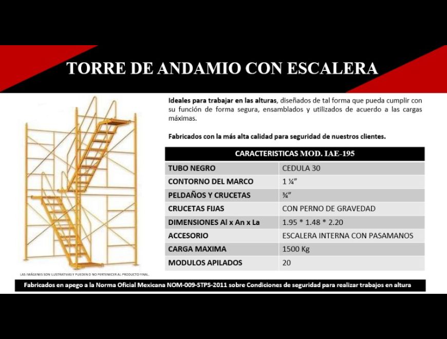 Equipos-Torre de Andamio Con Escalera en Puebla (Municipio)