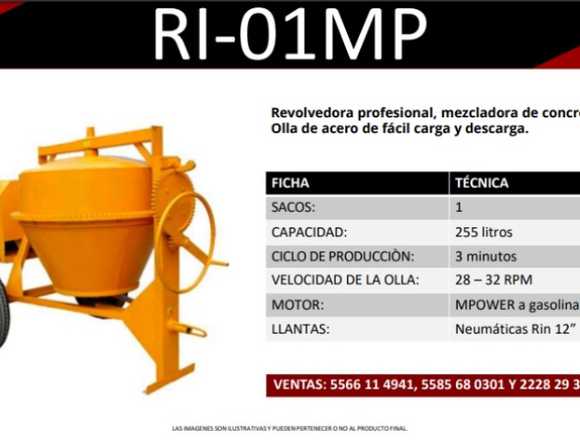 Mezcladora Olla de Acero RI 01 MP Ifamsa en Puebla (Municipio)