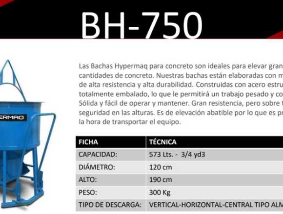 Equipos-Bachas Para Concreto BH 750 Ifamsa en Puebla (Municipio)
