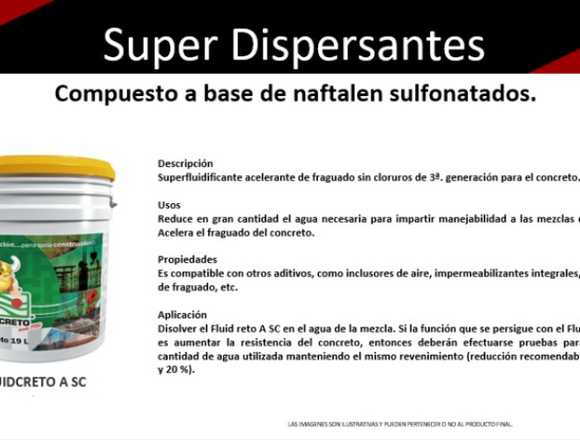 Materiales-Super Dispersante Fluidcreto A SC en Puebla (Municipio)