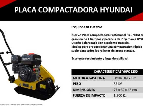 Maquinaria Ligera-Placa Compactadora Hyundai
