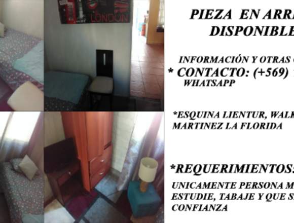 PIEZA MUJER EN LA FLORIDA en Peñalolén (Comuna)