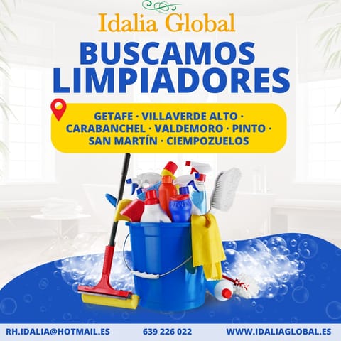 LIMPIADOR/A CON DISCAPACIDAD PARA LA ZONA DE MADRID ( TURNO DE MAÑANA) en Getafe (Municipio)
