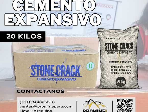 Cemento Expansivo Rompe Roca - 20 kilos en Yungay (Distrito)
