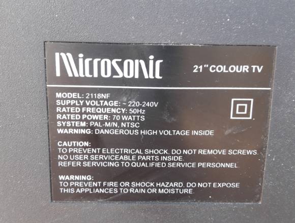 Televisor Microsonic 21 Pulgadas en Lomas de Solymar (Localidad)