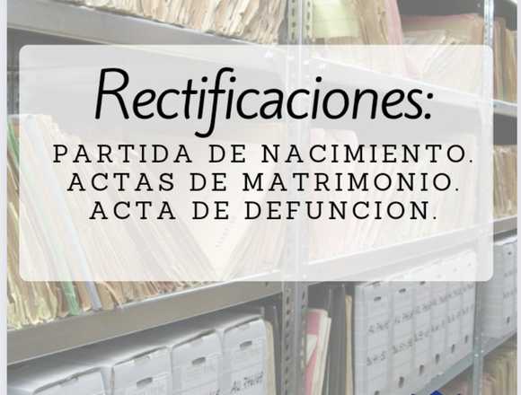 Rectificacion de Partidas