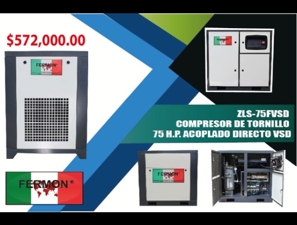 COMPRESOR FERMON TORNILLO ACOPLADO DIRECTO VSD