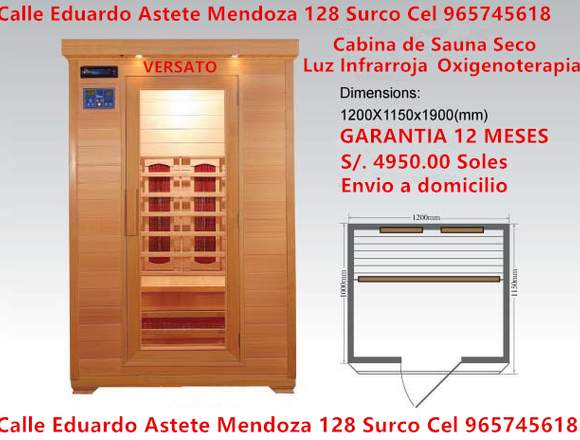 Sauna Seco Cabina Portatil Para 02 Personas en Santiago de Surco (Lima 33) (Distrito)