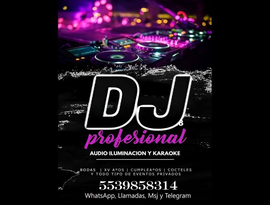DJ CON AUDIO E ILUMINACION