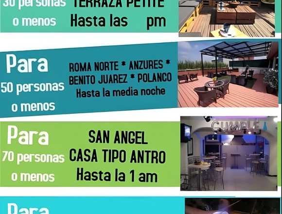 VENUES Y TERRAZAS PRIVADAS PARA EVENTOS en Cuauhtémoc (Municipio)
