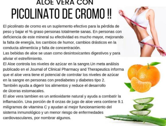 BEBIDA CON ALOE, VITAMINAS Y CROMO en Cuauhtémoc (Municipio)